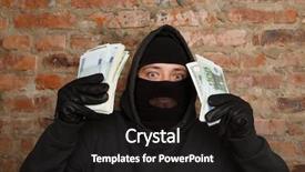  Presentation with nurse black children - Theme with shoplifting - burglar in standing black gloves background and a  colored foreground