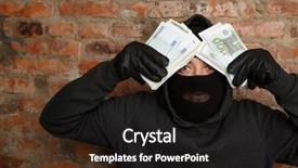  Presentation with black childen - Presentation theme enhanced with shoplifting - burglar standing in black mask background and a  colored foreground