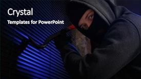  Presentation with key - Presentation enhanced with shoplifting - thief night with master key background and a  colored foreground