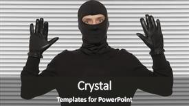  Presentation with wall mart - Cool new PPT layouts with shoplifting - thief with balaclava caught backdrop and a  colored foreground