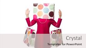  Presentation with plastic bags - Slide deck consisting of shopper-girl-in-pink-dress background and a lemonade colored foreground