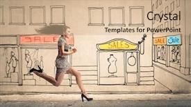  Presentation with shopping - Presentation theme with shopping addicted background and a coral colored foreground