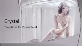  Presentation with sexy - Slide set enhanced with shopping addiction - sexy woman addicted to shoes background and a light gray colored foreground