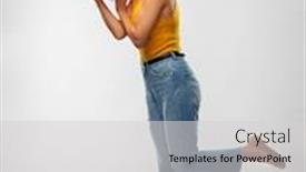  Presentation with mustard yellow - Colorful PPT theme enhanced with shopping-and-people-concept-happy backdrop and a light gray colored foreground