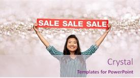  Presentation with glitter - Slides having shopping-and-people-concept-happy background and a lemonade colored foreground