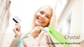  Presentation with bags plastic - PPT theme enhanced with shopping-and-tourism-beautiful-woman background and a  colored foreground