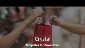  Presentation with black female - Colorful presentation theme enhanced with shopping-bag-given-to-female backdrop and a tawny brown colored foreground