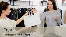  Presentation with bag - Amazing presentation theme having shopping bag in fashion backdrop and a mint green colored foreground