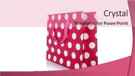  Presentation with bag - Beautiful PPT layouts featuring shopping bag isolated on white backdrop and a coral colored foreground