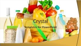  Presentation with bag - Slide set featuring shopping bag with set background and a yellow colored foreground