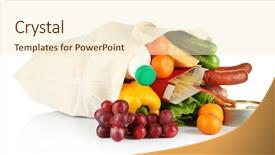  Presentation with plastic bag - Beautiful PPT theme featuring shopping bag with set backdrop and a cream colored foreground