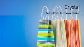 Presentation with plastic bag - Amazing slides having shopping bags against gradient background backdrop and a  colored foreground
