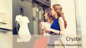  Presentation with paper cups - Cool new presentation design with shopping bags and coffee backdrop and a lemonade colored foreground