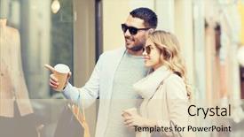  Presentation with paper cups - Cool new presentation theme with shopping bags and coffee backdrop and a lemonade colored foreground