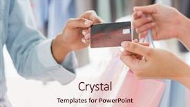  Presentation with credit card - PPT layouts featuring shopping bags and credit card background and a lemonade colored foreground