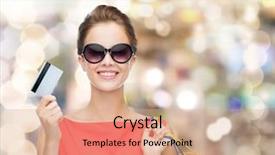  Presentation with christmas sale - Cool new presentation theme with shopping bags and plastic card backdrop and a coral colored foreground