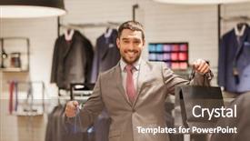  Presentation with retail - Colorful PPT layouts enhanced with sale fashion retail business style backdrop and a violet colored foreground