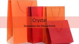  Presentation with paper bag vs plastic bags - Colorful presentation design enhanced with shopping bags isolated on white backdrop and a red colored foreground