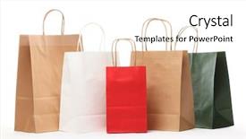  Presentation with paper bag vs plastic bags - Audience pleasing theme consisting of shopping bags isolated on white backdrop and a white colored foreground