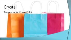  Presentation with plastic bag - Presentation with shopping bags isolated background and a white colored foreground