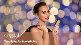  Presentation with holidays - Slides featuring shopping bags over blue background and a coral colored foreground