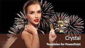  Presentation with firework - Audience pleasing presentation consisting of shopping bags over night backdrop and a tawny brown colored foreground