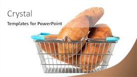  Presentation with sweet - Slide deck featuring shopping-basket-with-sweet-potatoes background and a  colored foreground