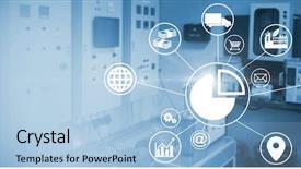  Presentation with gant chart - PPT layouts with shopping cart e mail - composite image of pie chart background and a light blue colored foreground