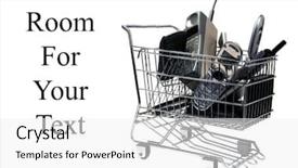  Presentation with fuel cell car - Slide deck having shopping cart filled with old background and a white colored foreground