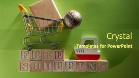  Presentation with blocks - Cool new theme with shopping-cart-on-the-wood backdrop and a tawny brown colored foreground