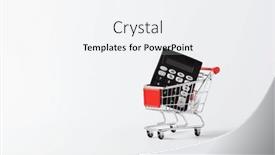  Presentation with consumerism - PPT layouts with shopping-cart-trolley-and-calculator background and a white colored foreground