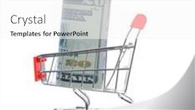  Presentation with health cost - Presentation design featuring shopping-cart-with-a-prescription background and a white colored foreground