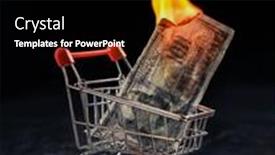  Presentation with budgeting - Slides enhanced with shopping-cart-with-money background and a black colored foreground