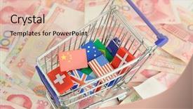  Presentation with flag - Cool new theme with shopping cart with national flag backdrop and a lemonade colored foreground