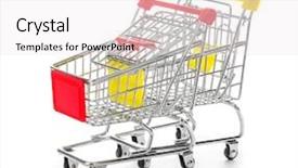  Presentation with toy - Slide set featuring shopping carts isolated on white background and a white colored foreground