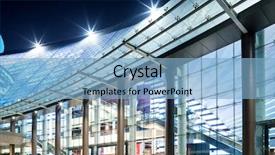  Presentation with lighting - Slide deck with exterior of modern buildings background and a light blue colored foreground