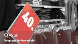  Presentation with sales - Colorful slide deck enhanced with shopping center sales backdrop and a tawny brown colored foreground