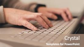  Presentation with college coffee shop - PPT layouts having shopping china mall - closeup image of woman working background and a  colored foreground