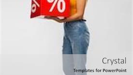  Presentation with mustard yellow - Theme having shopping-consumerism-and-people-concept background and a light gray colored foreground