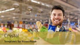  Presentation with consumerism - Audience pleasing PPT layouts consisting of shopping-consumerism-and-people-concept backdrop and a yellow colored foreground