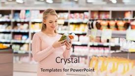  Presentation with healthy juice - Slides featuring juice bottles at grocery store background and a lemonade colored foreground