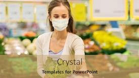  Presentation with food mask - Colorful theme enhanced with shopping-food-sale-consumerism backdrop and a yellow colored foreground