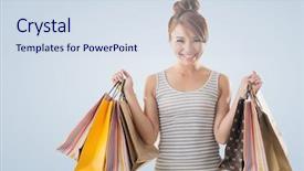  Presentation with little asian girl receiving vaccination - Amazing presentation theme having shopping girl of asian closeup backdrop and a  colored foreground