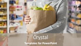  Presentation with eco friendly - Slide deck enhanced with shopping-healthy-eating-and-eco background and a coral colored foreground