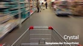  Presentation with supermarket - Audience pleasing PPT layouts consisting of shopping in supermarket shoping cart backdrop and a gray colored foreground