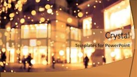  Presentation with mall - Amazing presentation design having shopping mall blur background backdrop and a yellow colored foreground