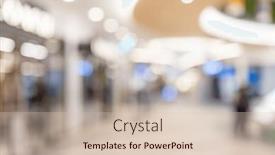  Presentation with mall - Slide deck with shopping-mall-in-blur-view background and a soft green colored foreground