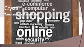 Presentation with slate - Presentation theme having shopping online word cloud on a vintage slate blackboard isolated on white background and a gray colored foreground