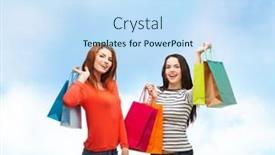  Presentation with gifts - Audience pleasing slide deck consisting of shopping-sale-and-gifts-concept backdrop and a sky blue colored foreground