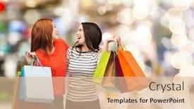  Presentation with gifts - Audience pleasing slide set consisting of shopping-sale-and-gifts-concept backdrop and a lemonade colored foreground